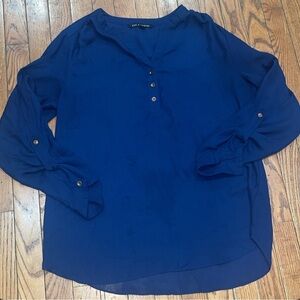 Zac & Rachel navy hi-low tank Size L